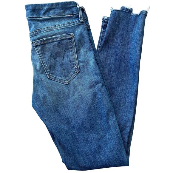 Mother The Looker Ankle Chew Jeans Women’s 25 Distressed Mum’s The Word Wash - Picture 1 of 15